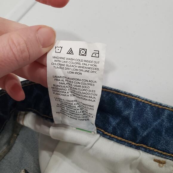 Lee Denim Skirt Womens 8 Blue Button Front A-Line Midi Stretch 5 Pocket Cowgirl - Picture 5 of 9